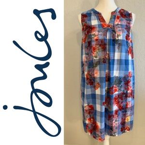 Joules Sz 8 Jillian Floral Cotton Linen Sleeveless Garden Dress
